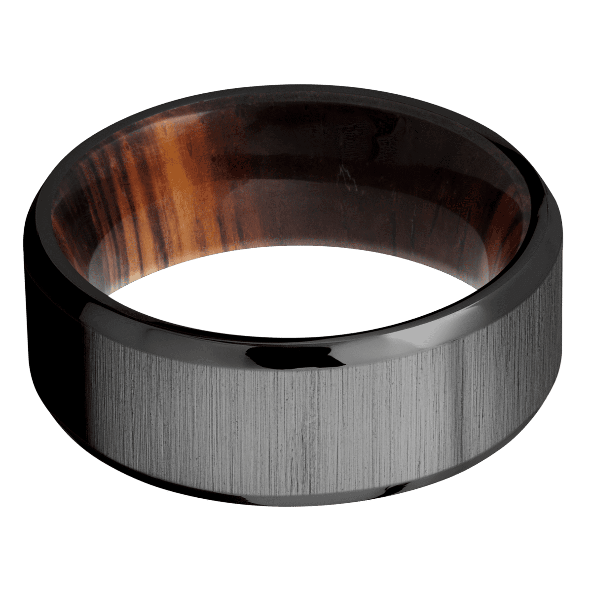 Zirconium + Crosssatinblack , Polish Finish + Cocobolo