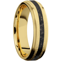 14K Yellow Gold + Stipple , Satin Finish