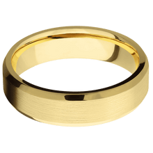 14K Yellow Gold + Satin , Polish Finish