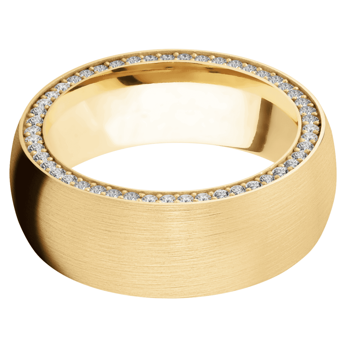 10K Yellow Gold + Satin Finish