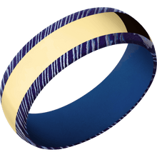 Titanium Damascus + Satinetched Finish + Royal Blue