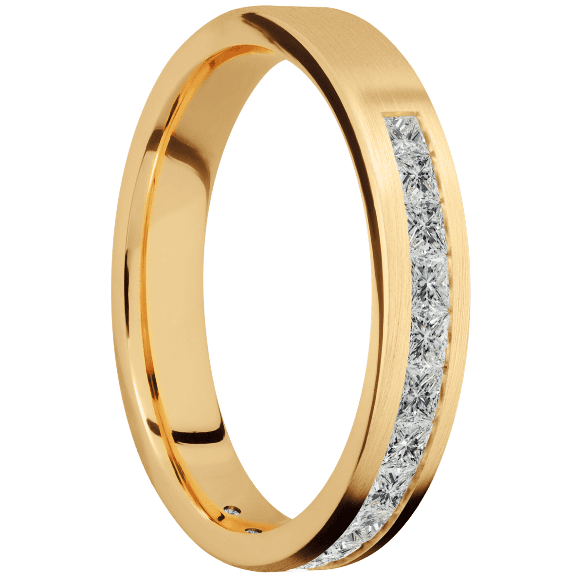 14K Yellow Gold + Satin Finish