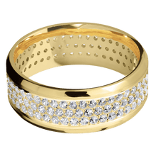 14K Yellow Gold + Satin , Polish Finish