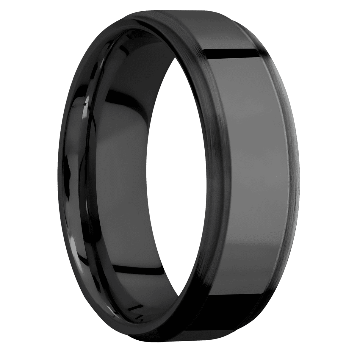 Zirconium + Polish , Satin Finish