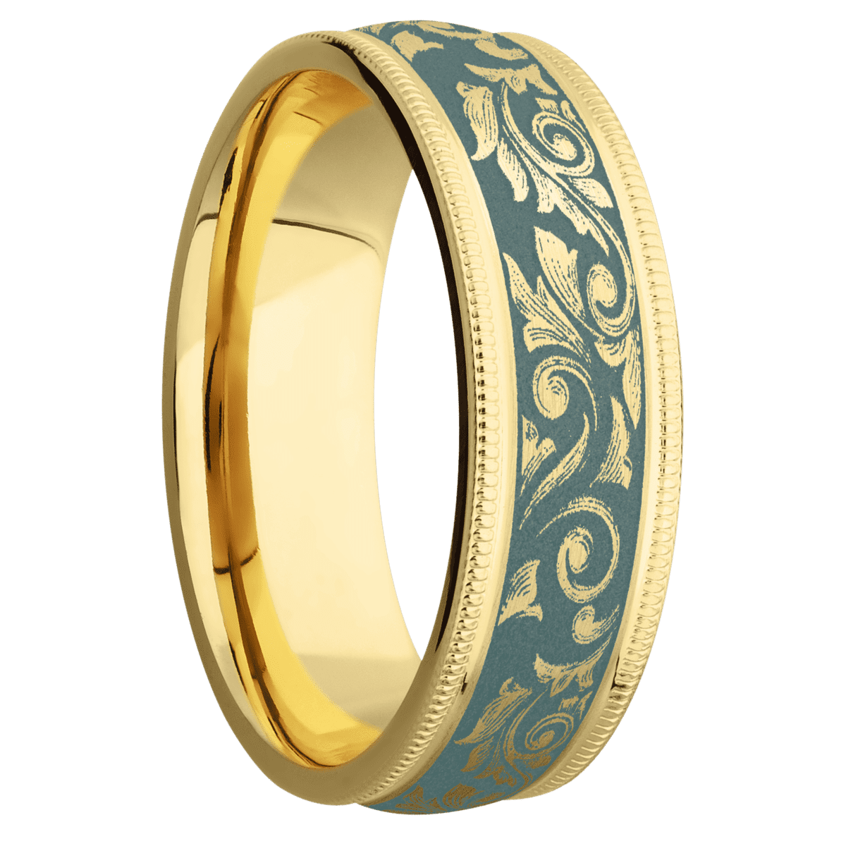 14K Yellow Gold + Satin Finish