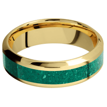 14K Yellow Gold + Satin , Polish Finish