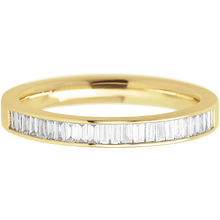14K Yellow Gold band with 31 Baguette Lab Grown Diamond having TCW-.62