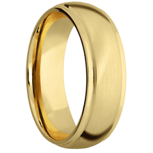 10K Yellow Gold + Satin , Polish Finish