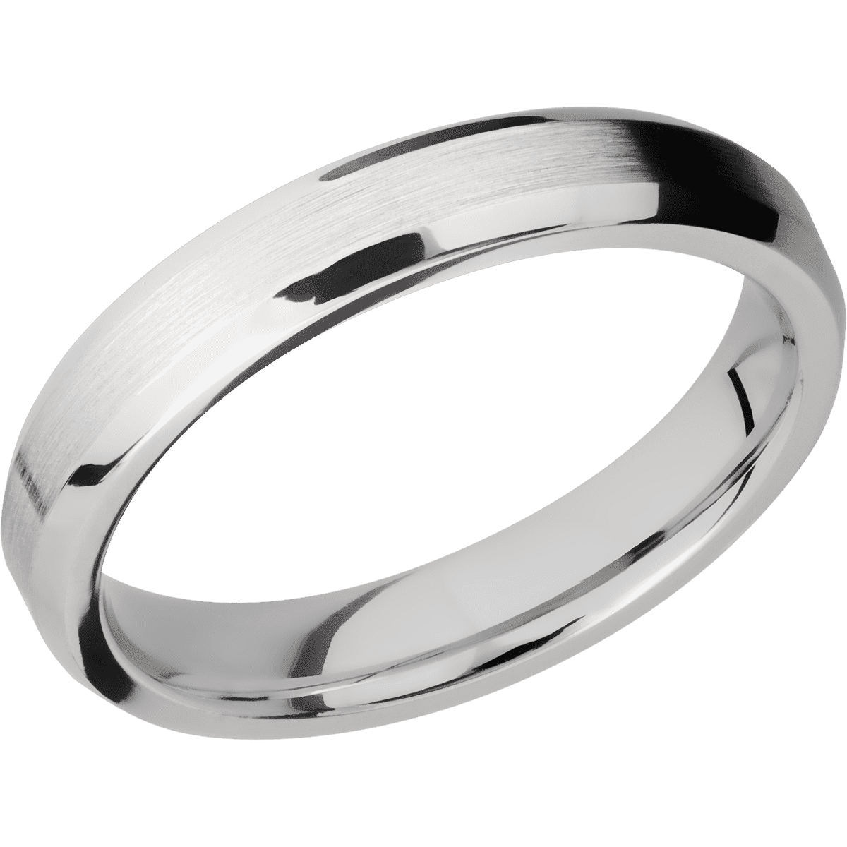 14K White Gold + Satin , Polish Finish