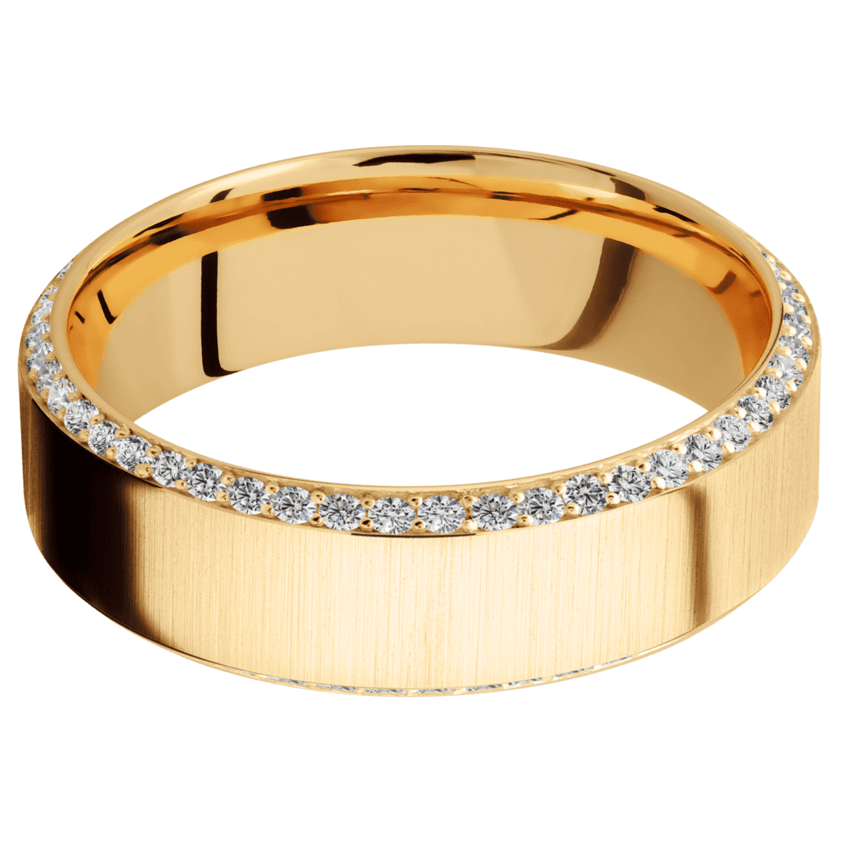 14K Yellow Gold + Crosssatin , Polish Finish