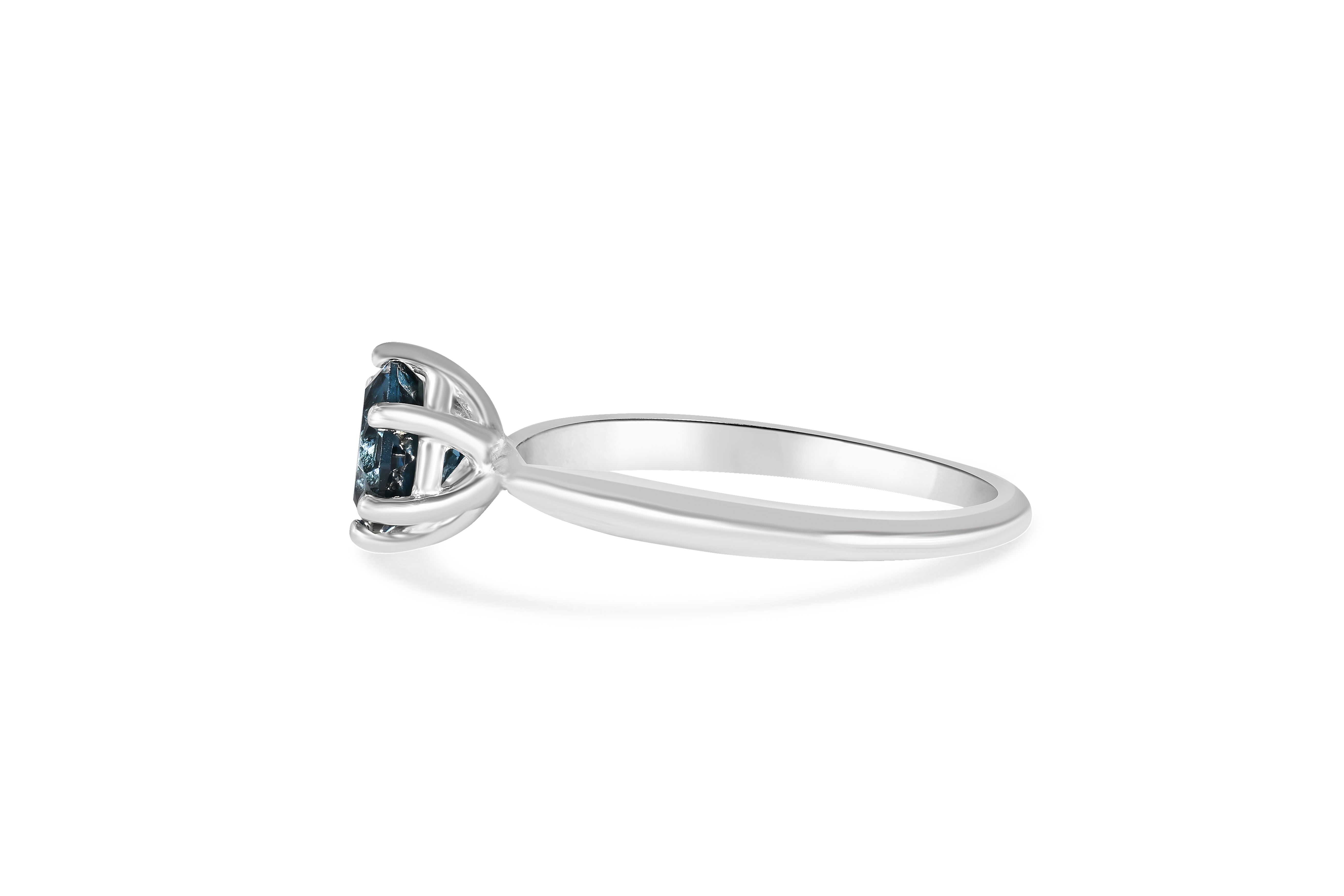 Sterling Silver London Blue Topaz Solitaire Ring