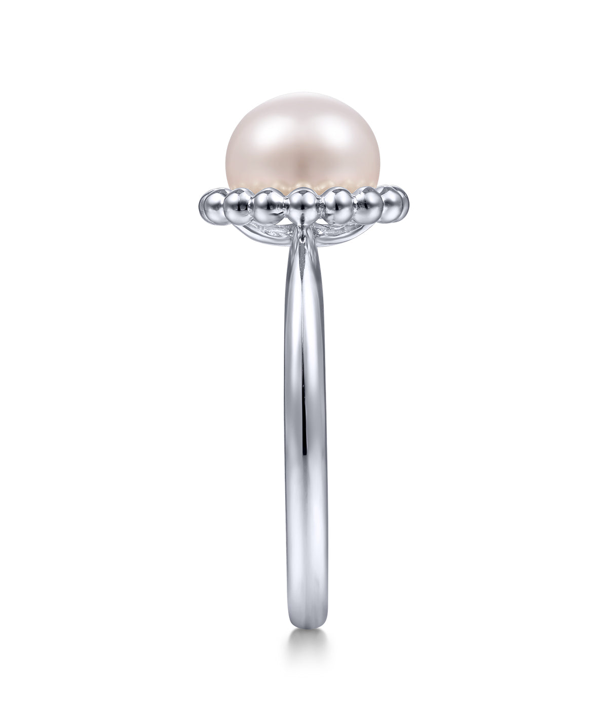 925 Sterling Silver Bujukan Frame Pearl Ring