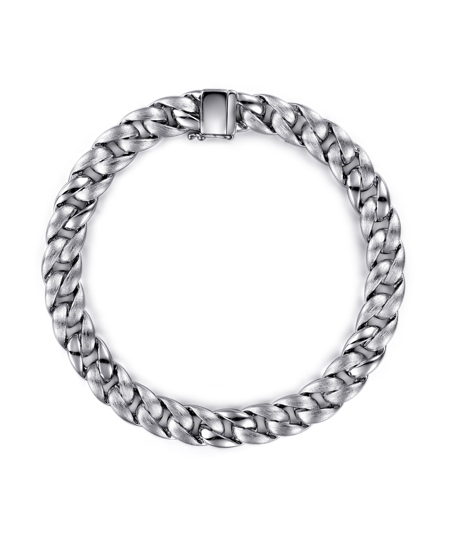 Sterling Silver Flat Heavy Chain Bracelet
