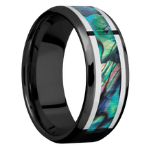 Zirconium with Polish , Polish Finish and Sterling Silver Inlay