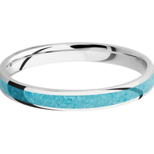 Cobalt Chrome with Polish Finish and Turquoise Inlay