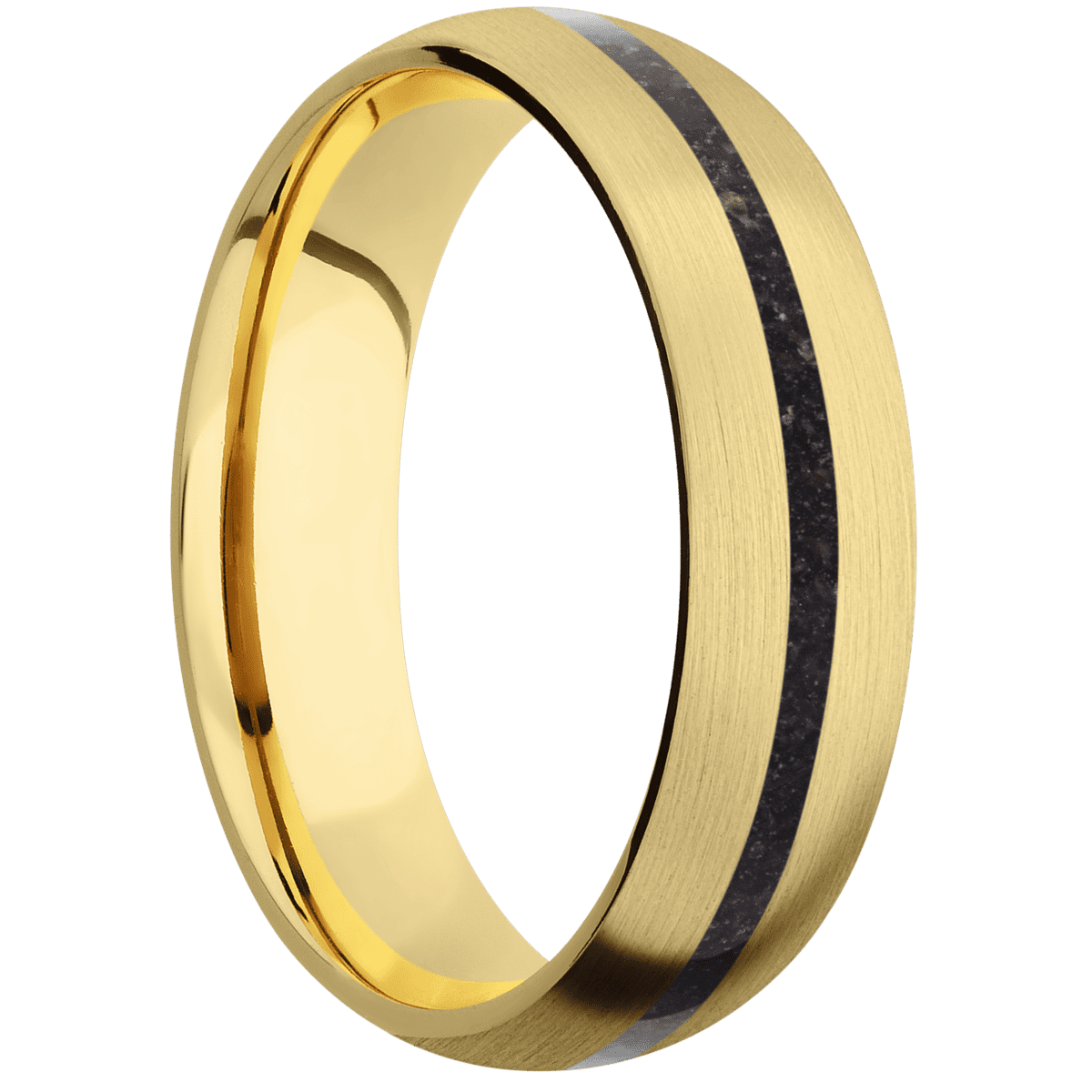 14K Yellow Gold + Satin Finish
