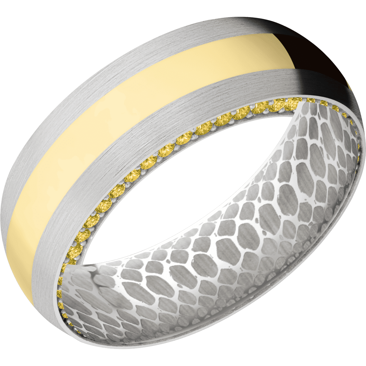14K White Gold + Satin Finish