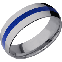 Tantalum with Polish Finish and Lapis Inlay