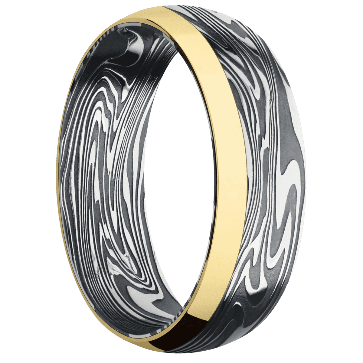 Kinetic with Acid Finish and 14K Yellow Gold Inlay