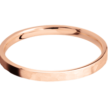 14K Rose Gold with Hammer Finish
