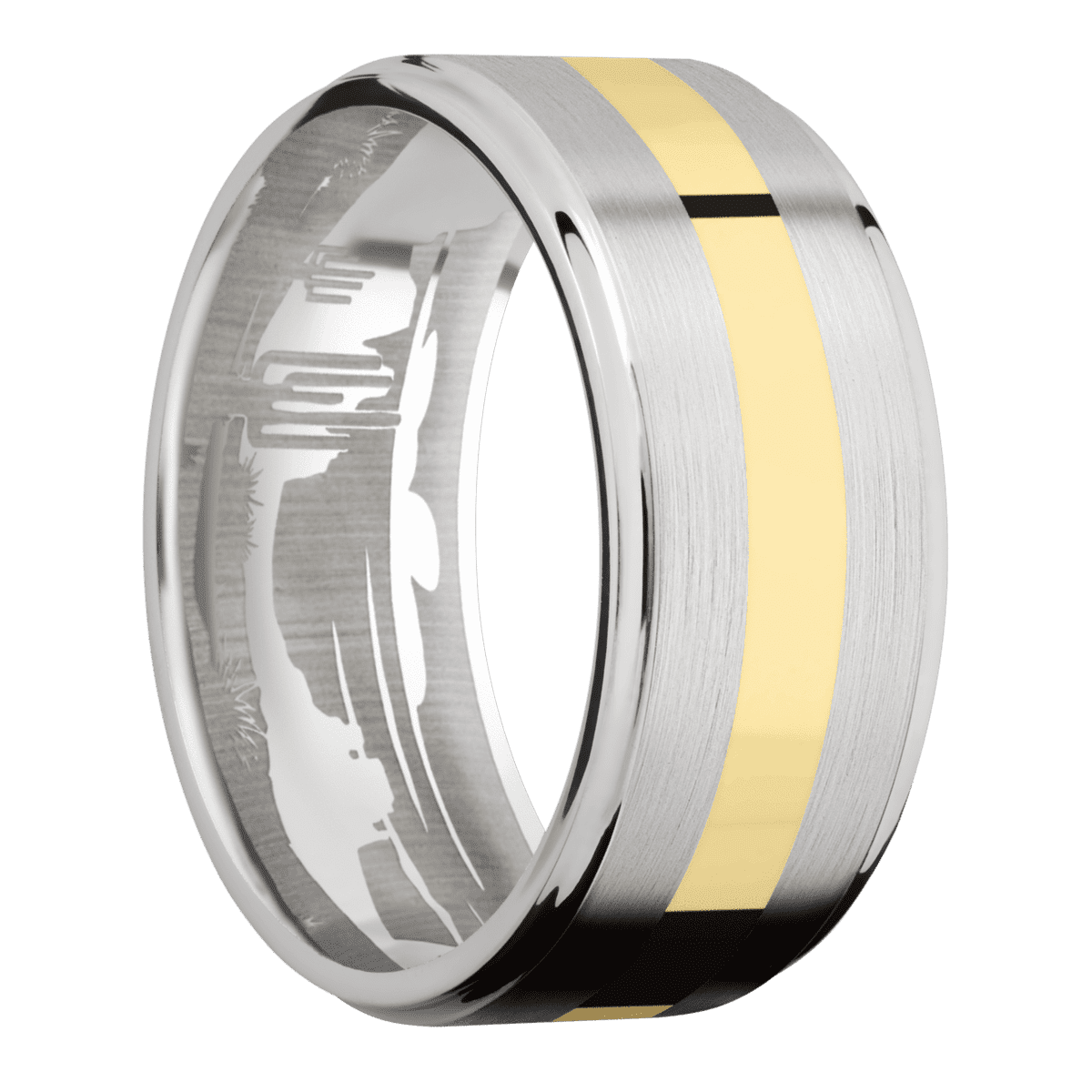 14K White Gold + Satin , Polish Finish