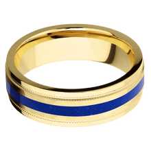 18K Yellow Gold + Hammer , Polish Finish