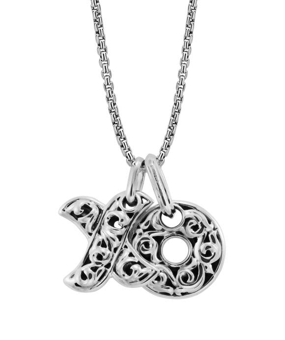 Charles Krypell Ivy Sterling Silver X's & O's Necklace