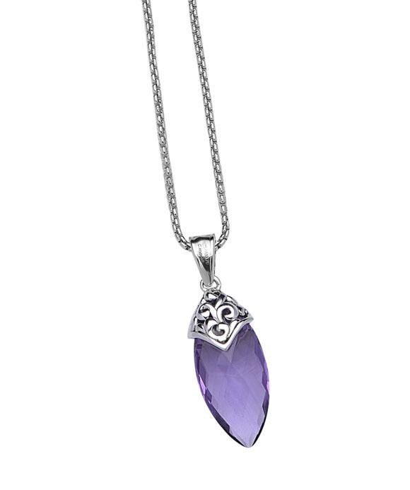 Charles Krypell Sterling Silver Amethyst Necklace