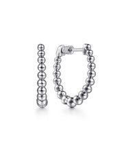 Sterling Silver Bujukan Screwback Graduated 20mm Hoop Earrings