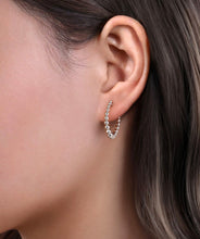 Sterling Silver Bujukan Screwback Graduated 20mm Hoop Earrings