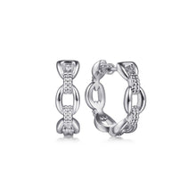 925 Sterling Silver 20mm Oval Link Classic Hoop Earrings