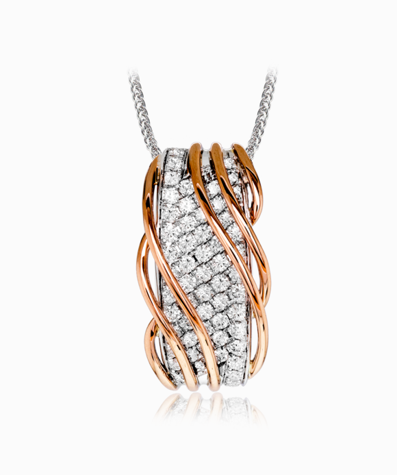 Simon G. - 18K Gold Two-Tone Diamond Pendant