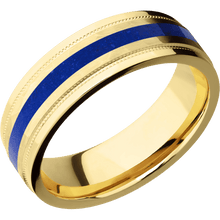 18K Yellow Gold + Hammer , Polish Finish