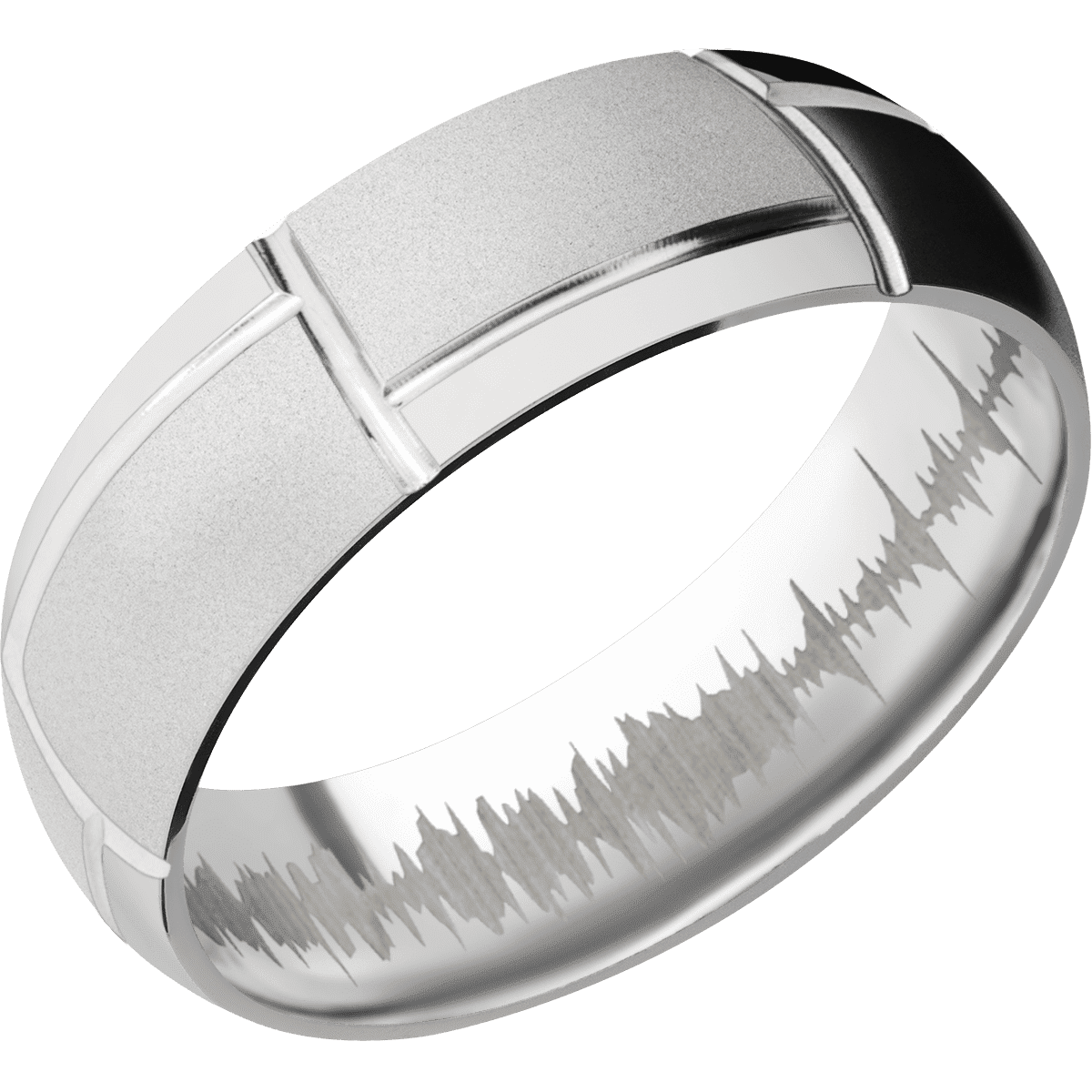 14K White Gold + Bead Finish