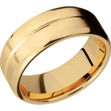 14K Yellow Gold with Polish , Satin Finish