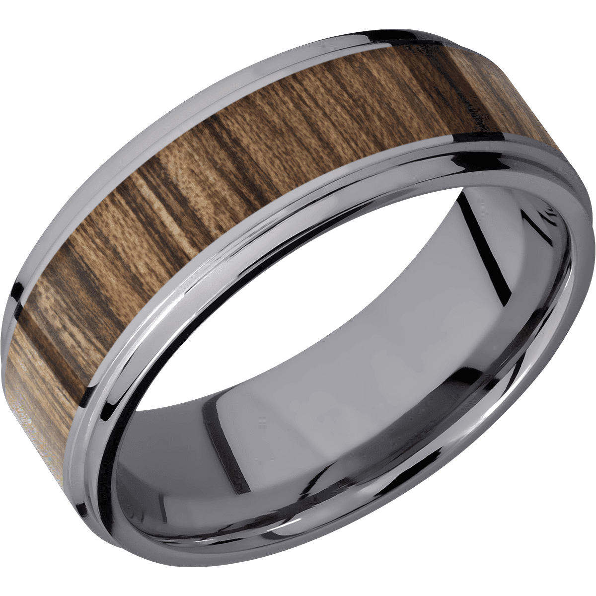 Tantalum with Polish , Polish Finish and Walnut Inlay