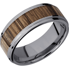 Tantalum with Polish , Polish Finish and Walnut Inlay