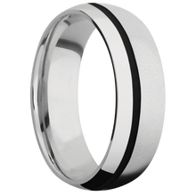 Cobalt Chrome with Bead , Polish Finish and Black Inlay