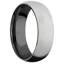 14K White Gold + Satin Finish + Zirconium