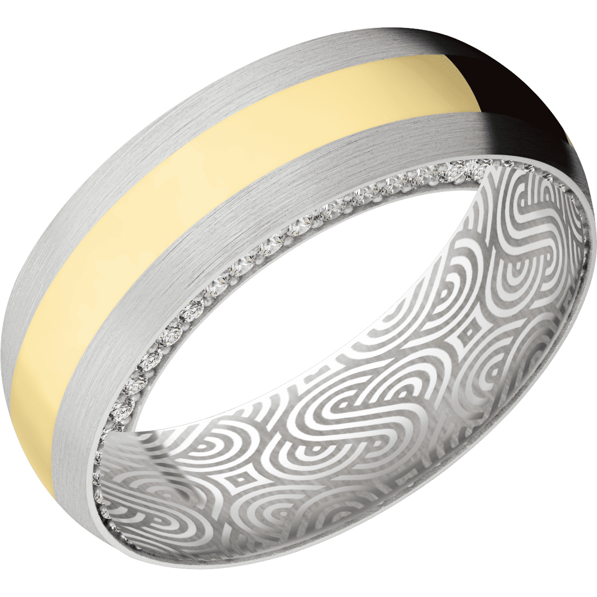 14K White Gold + Satin Finish